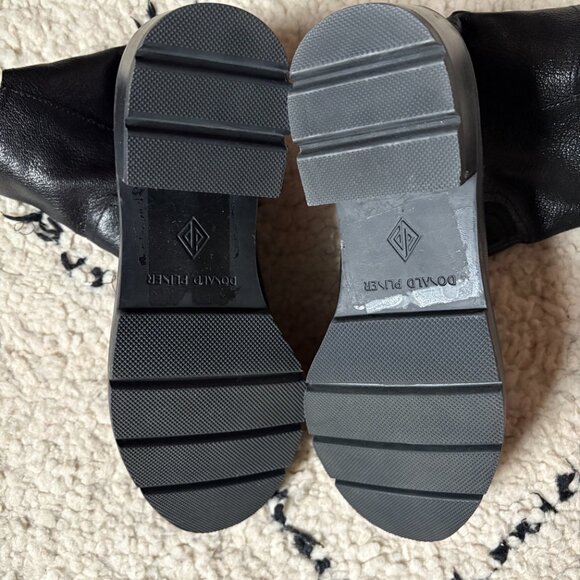 Donald Pliner Stella black goat leather pull-on Chelsea boots NWOB women's 8 - Picture 6 of 9